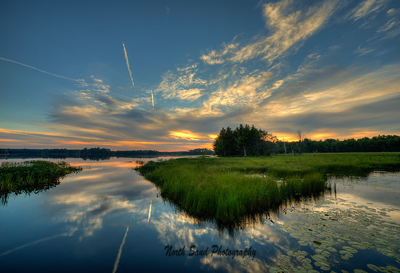 Green lake Reflection