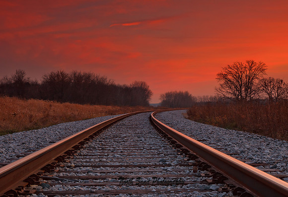Sunset on the Rails