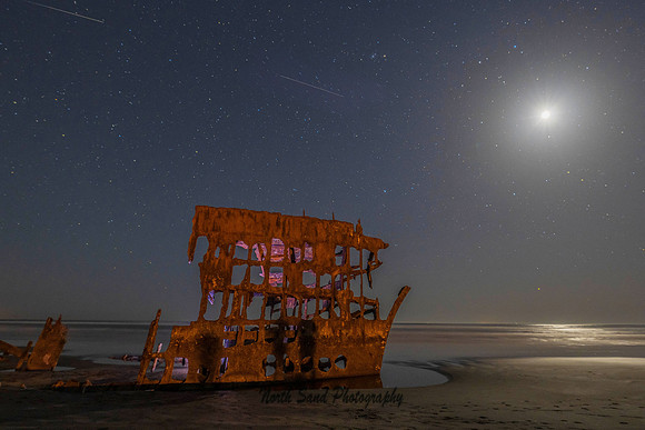 Peter Iredale Night Sky