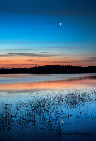 Crescent Moon At Sunrise