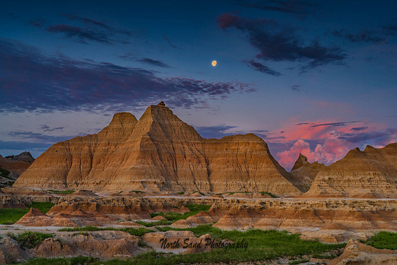 Moon over Badlands